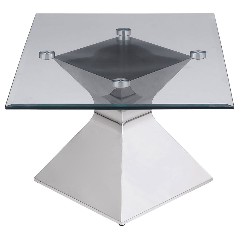 Jenny 2-piece Rectangular Coffee and End Table Set Chrome