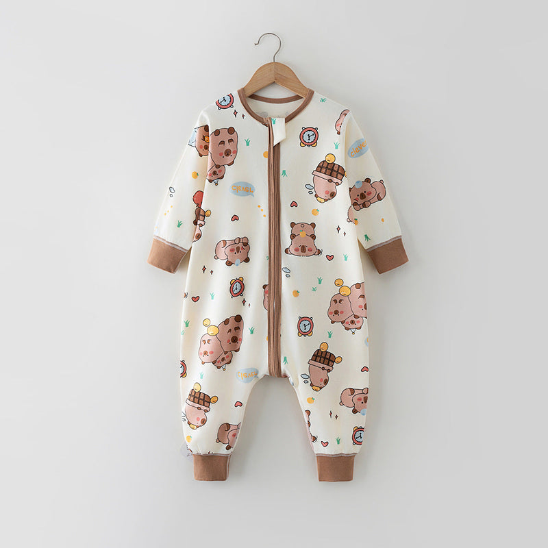 Split-leg Sleeping Bag To Prevent Kicking Off The Covers One-piece Bodysuit