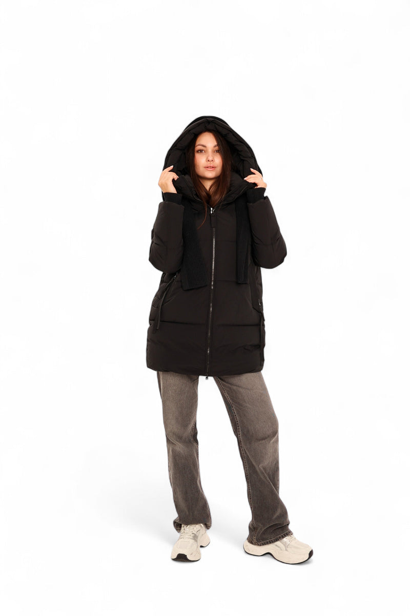 Double-hooded Insulated Bio-Down Coat