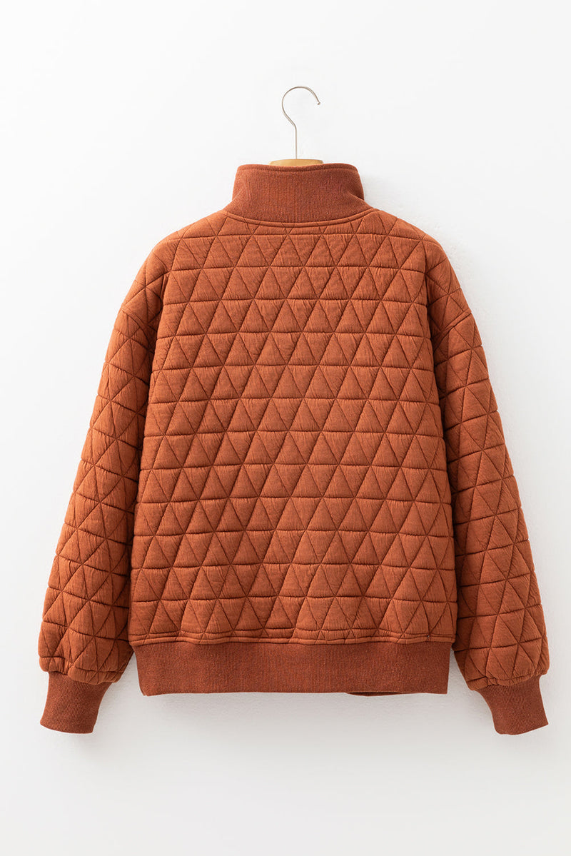 Yavita Half Zipped Loose Sweatshirt
