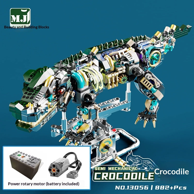 US And Electric Mechanical Lion And Whale Building Blocks That Also Double As Toys