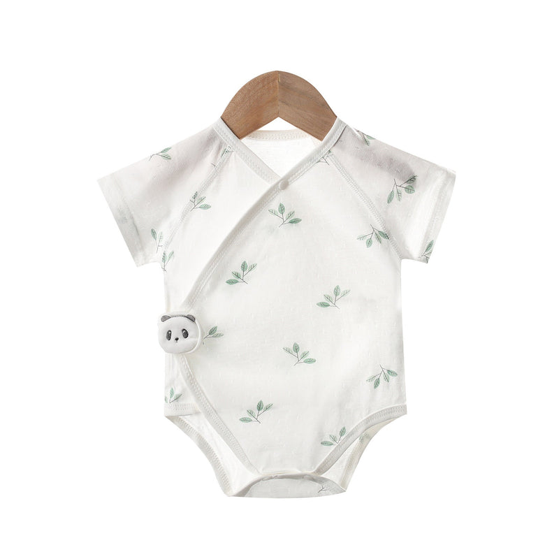 Pure Cotton Newborn One-piece Baby Clothes, Short Sleeves