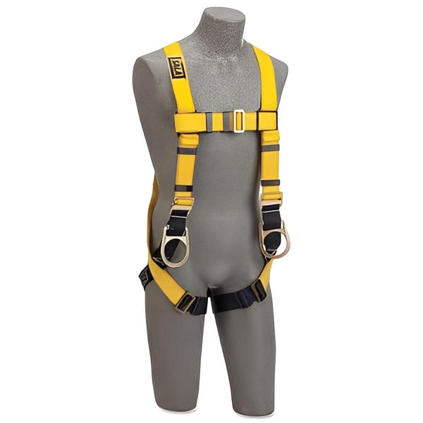 Construction Style Positioning Harness, Back D-ring, Pass-thru Buckle Leg Straps