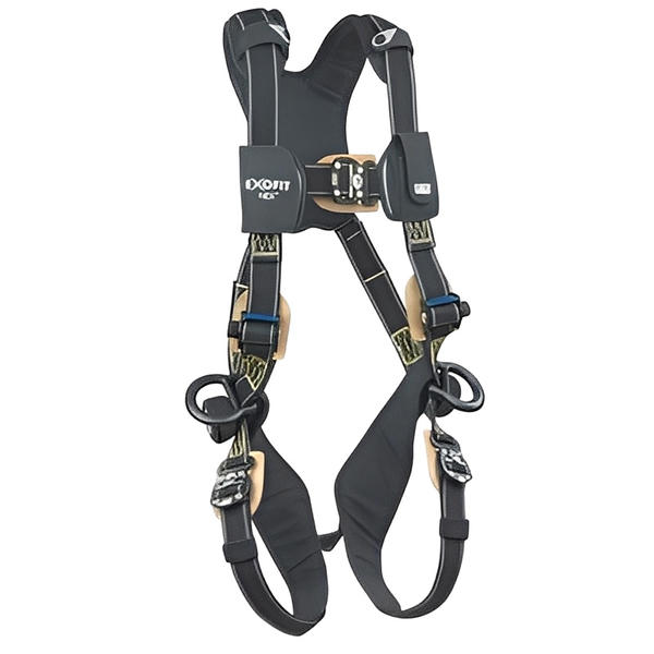 ExoFit NEX Arc Flash Harness w/PVC Coated Aluminum D-Rings, Back&Side - All Sizes