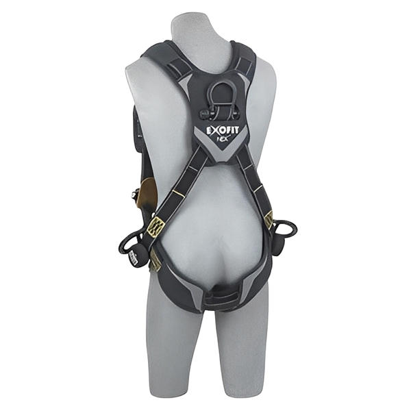 ExoFit NEX Arc Flash Harness w/PVC Coated Aluminum D-Rings, Back&Side - All Sizes