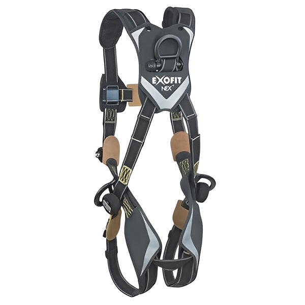 ExoFit NEX Arc Flash Harness w/PVC Coated Aluminum D-Rings, Back&Side - All Sizes
