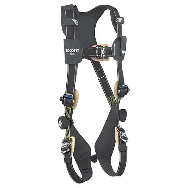 ExoFit NEX Arc Flash Harness w/ PVC Coated Aluminum D-Rings, Back - All Sizes