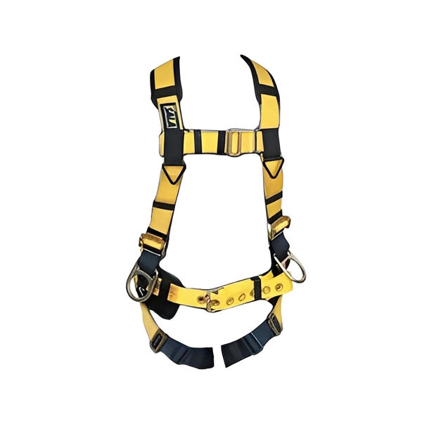 Delta Iron Worker's Harness with Pass Thru Buckle Leg Straps, Back D-Ring - All Sizes