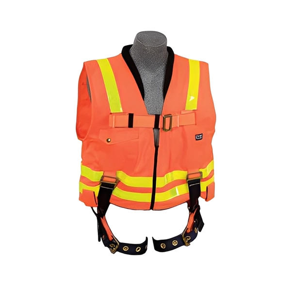 Delta Vest Hi-Vis Reflective Workvest Harness, Tongue Buckle, Universal