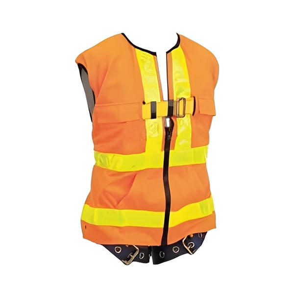 Delta Vest Hi-Vis Reflective Workvest Harness, Tongue Buckle