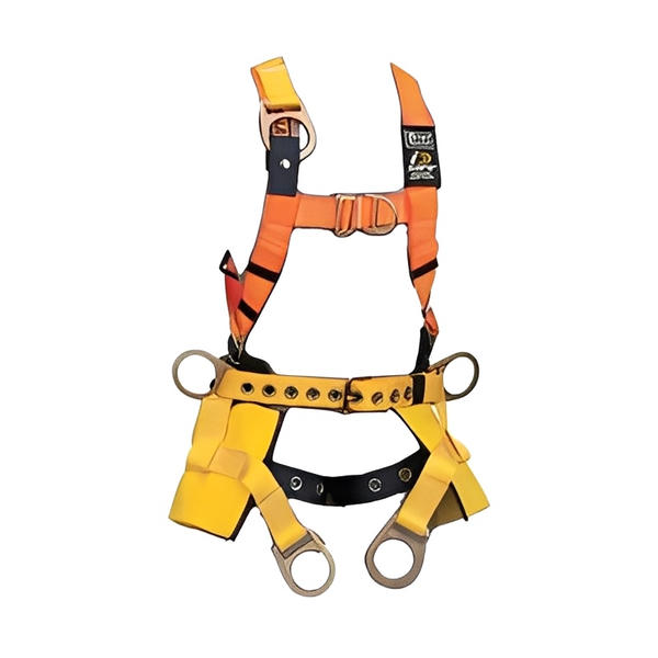 Chair Harness with Soft Seat Sling, Extended Back D-Ring and Side D-Rings - All Sizes