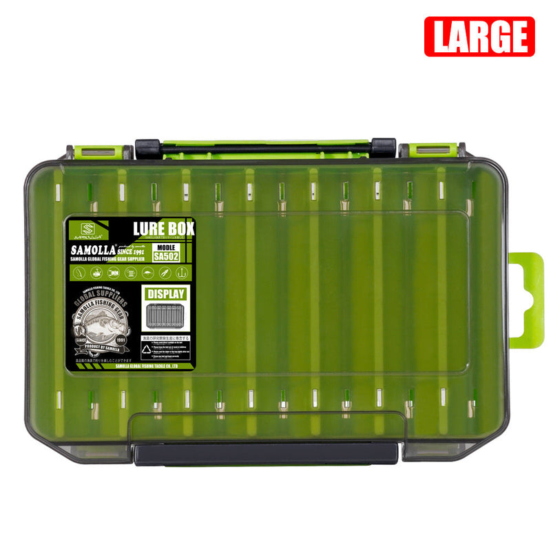 14-Compartment Fishing Tackle Box for Accessories, Lures & Hooks, Double-Sided Organizer.