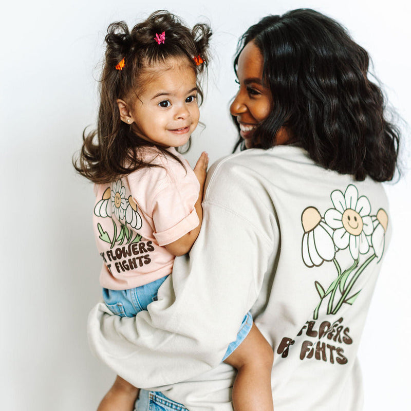 Pick Flowers Not Fights w/pocket on front - Child Tee
