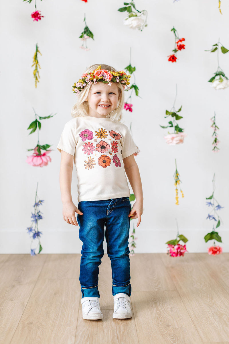3x3 Spring Flowers - Child Tee