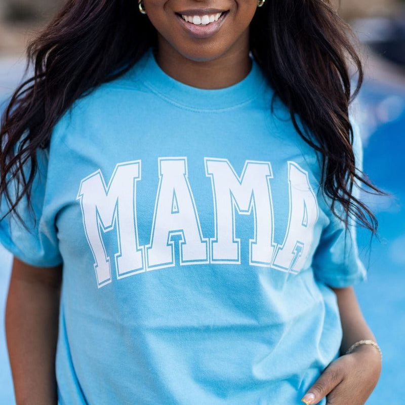 Mama - Varsity Outline - Comfort Colors Tee