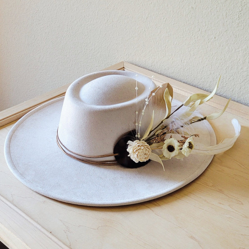 Boho Western Wedding Floral Bridesmaid Hat Band Only 984u