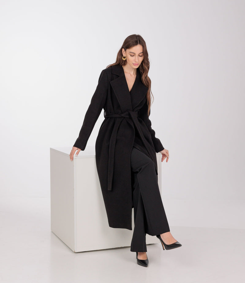 Astoria Classic Wraparound Wool Blend Overcoat