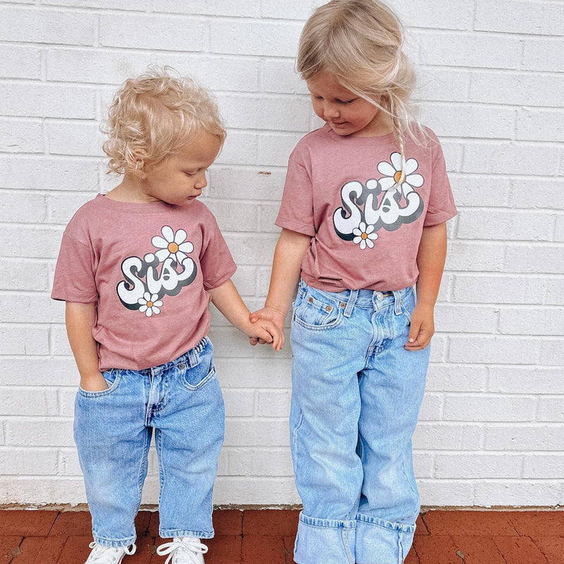 Daisy - Sis - w/ Full Daisy on Back - Child Tee
