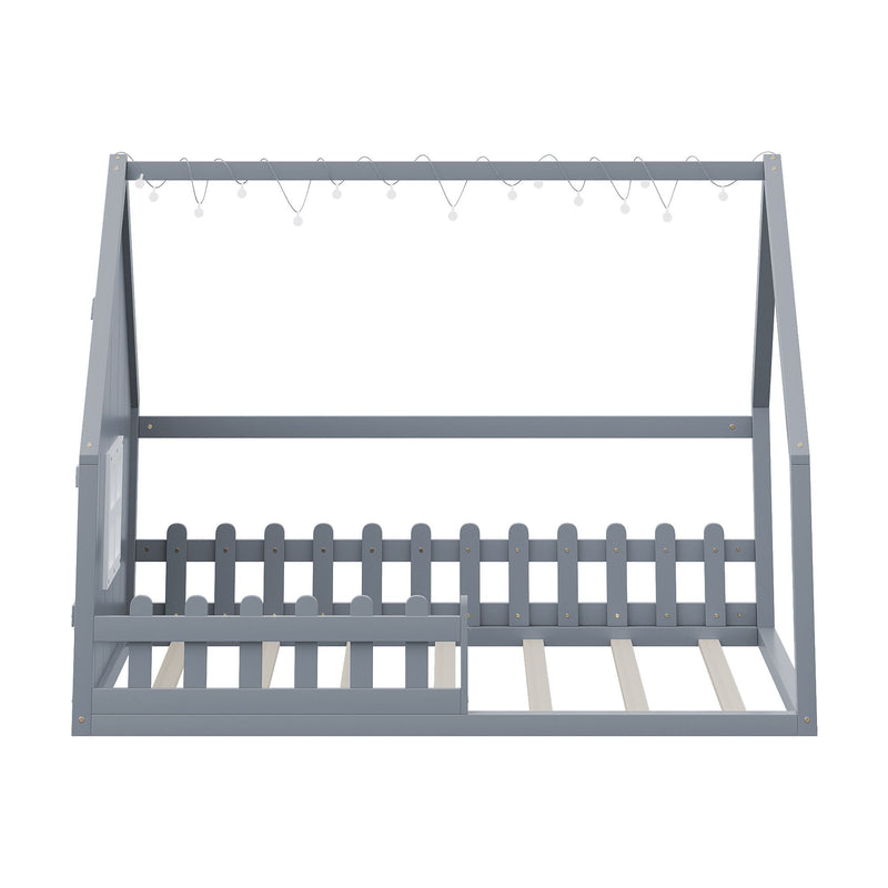 House Bed With Window And Fence