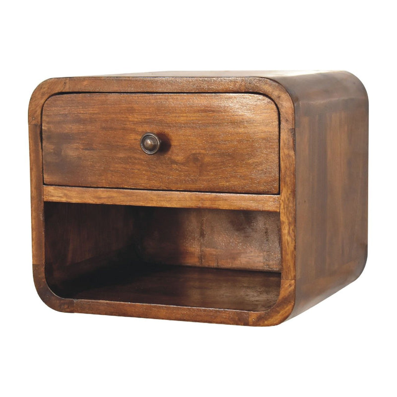 Curve Upper Slot Floating Nightstand