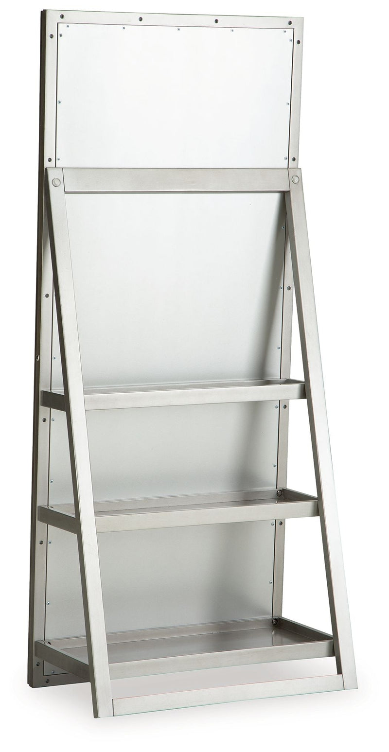 Evesen - Floor Standing Mirror With Storage - Champagne