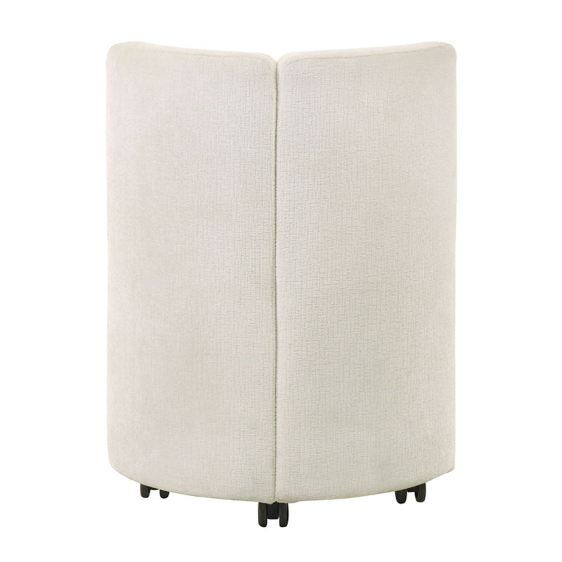 Blayde - Side Chair With Swivel (Set of 2) - White Chenille Fabric