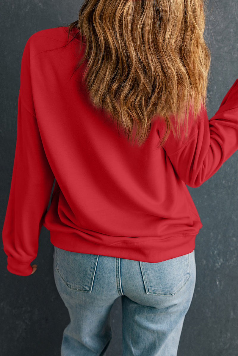 Junora Jolly Printing Christmas Pullover