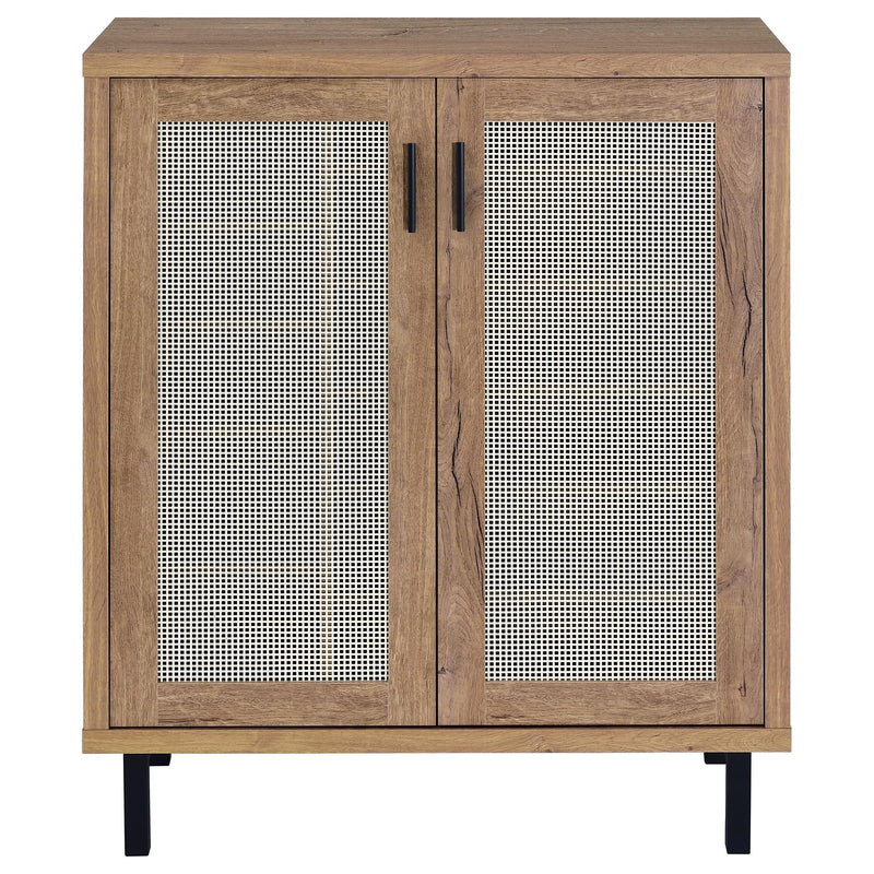 Teller 2-door Shoe Storage Cabinet Natural Oak