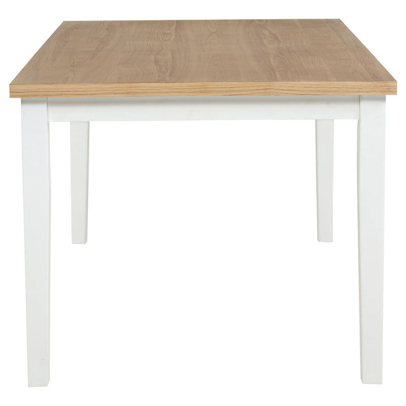 Andrews 66-inch Rectangular Dining Table Light Ash and White