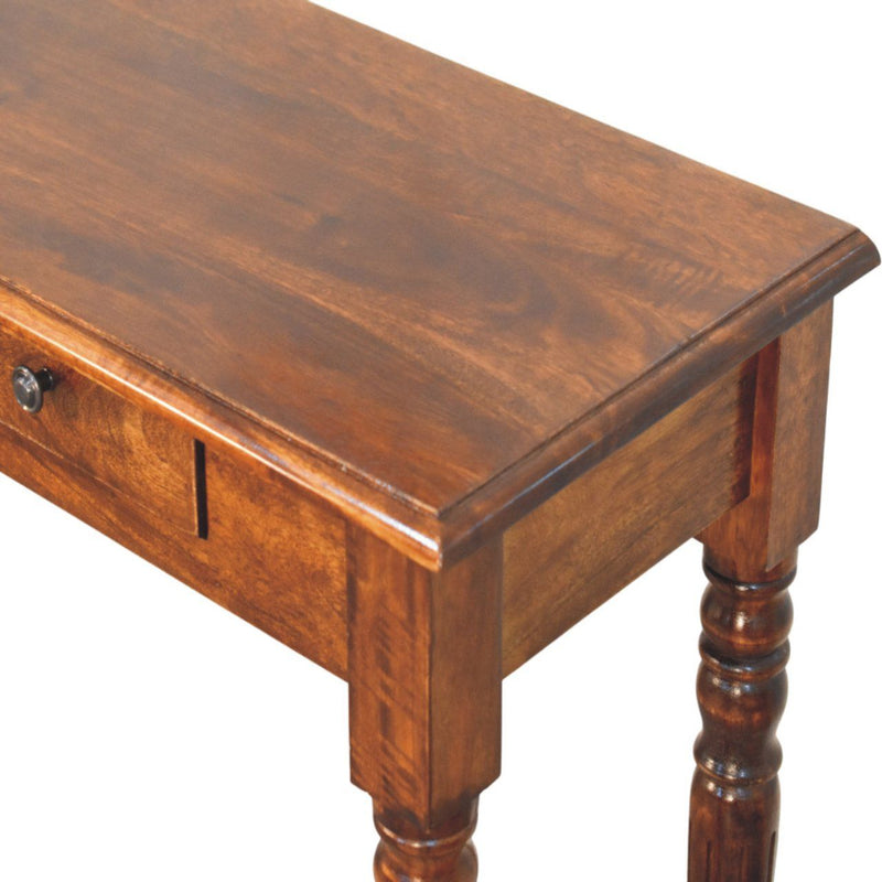 Turned Legs Drawer Console Table