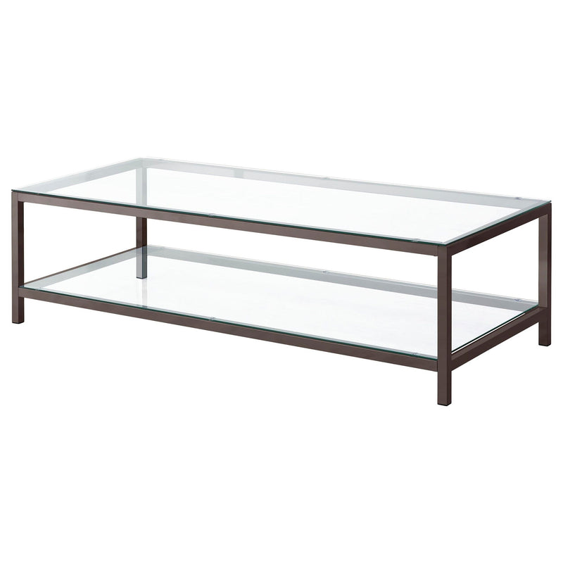 Trini 2-piece Coffee and End Table Set Black Nickel