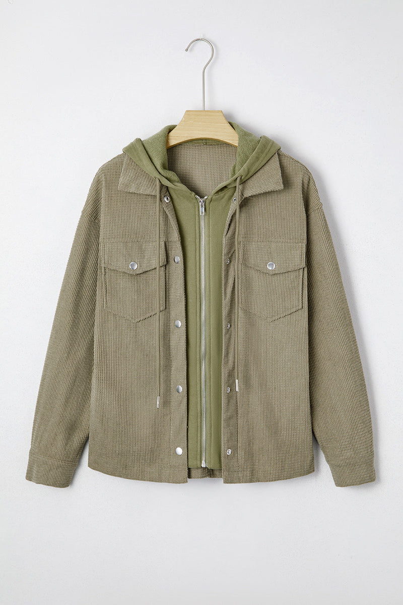 Undine Knit Textured Hooded Jacket