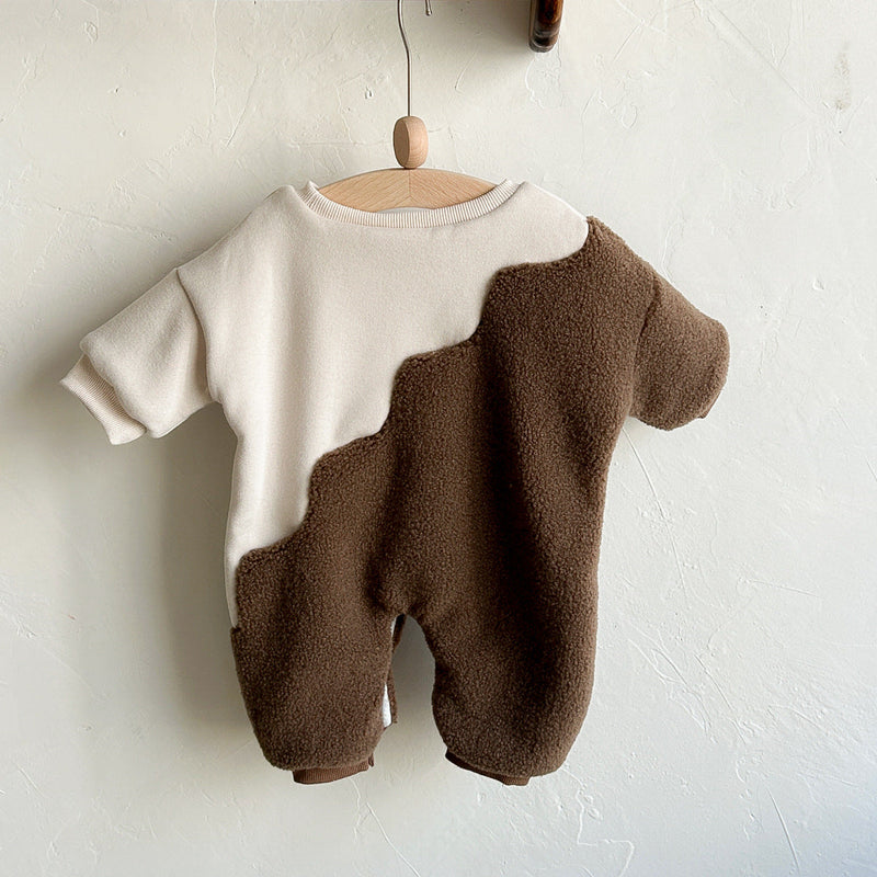 Baby Bodysuit With Fleece Lining Extra Thick Warm Romper