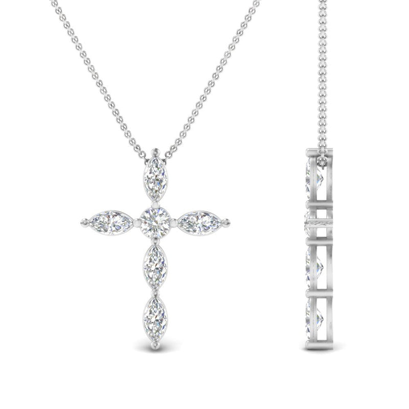 1 Ct. Marquise Diamond Cross Pendant
