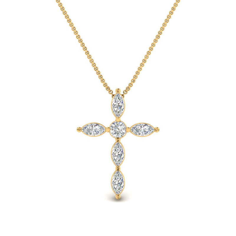 1 Ct. Marquise Diamond Cross Pendant
