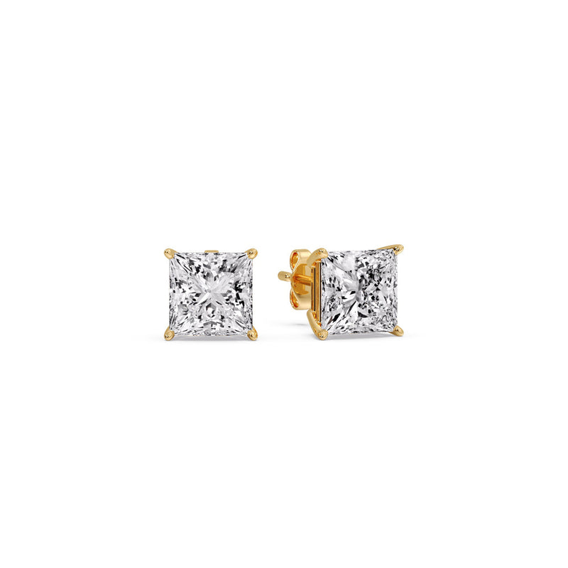 Princess-Cut Diamond Solitaire Stud Earrings (1 - 10ct | GIA & IGI Certified)