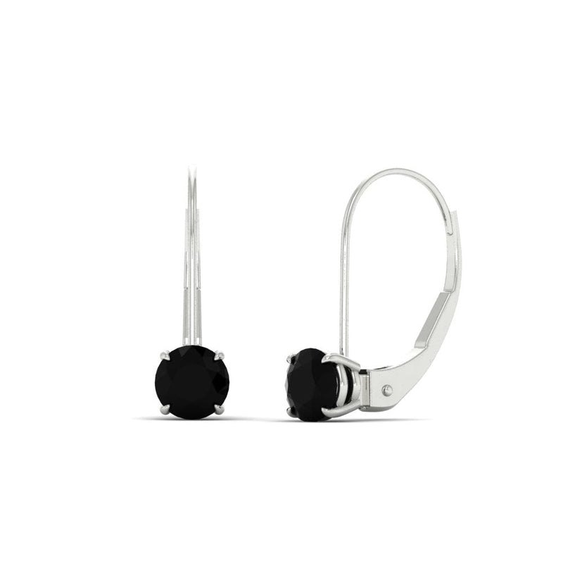 1 Carat Round Diamond Lever Back Earrings