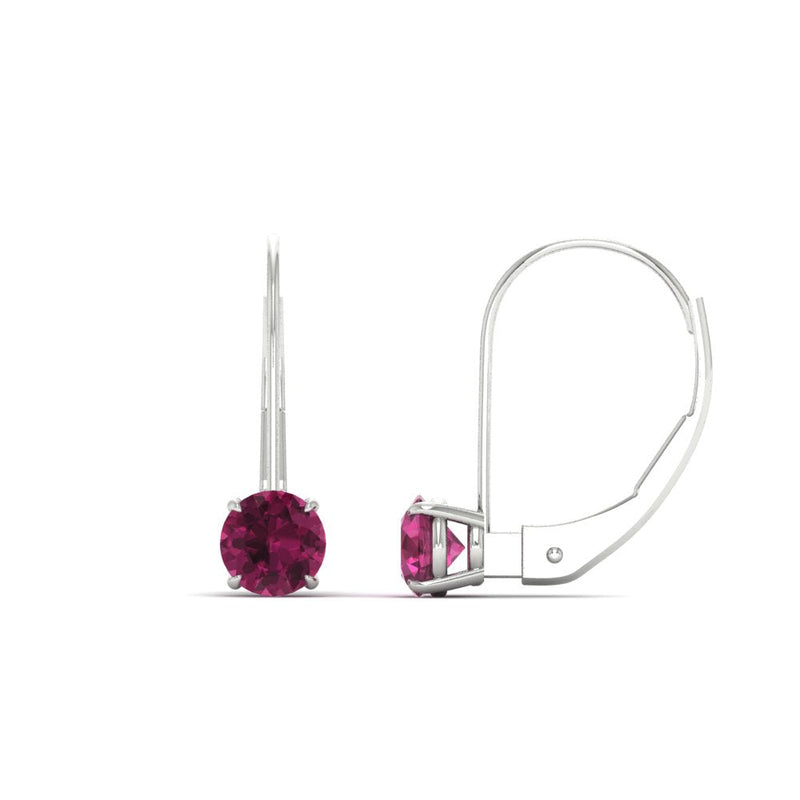 1 Carat Round Diamond Lever Back Earrings