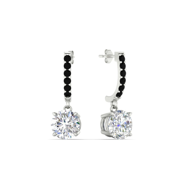 1 Carat Solitaire Diamond Drop Earrings