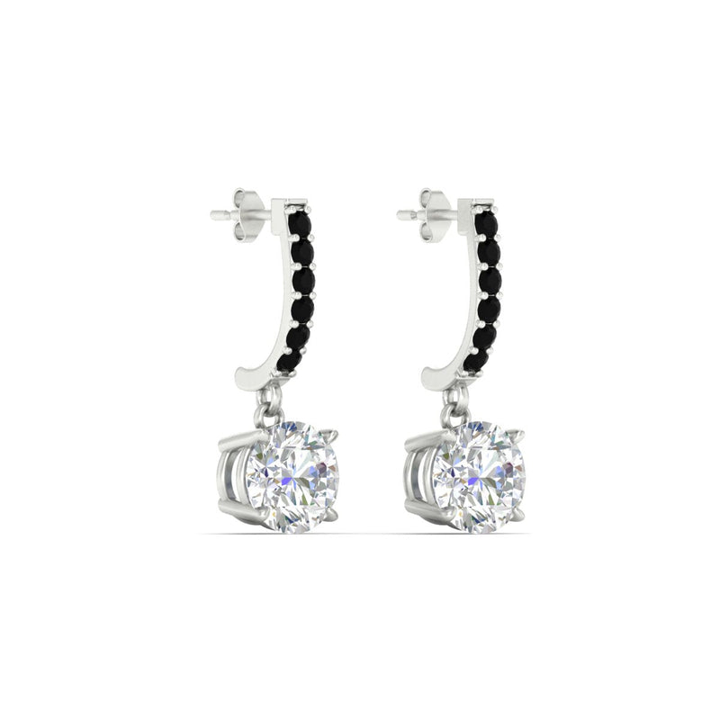 1 Carat Solitaire Diamond Drop Earrings