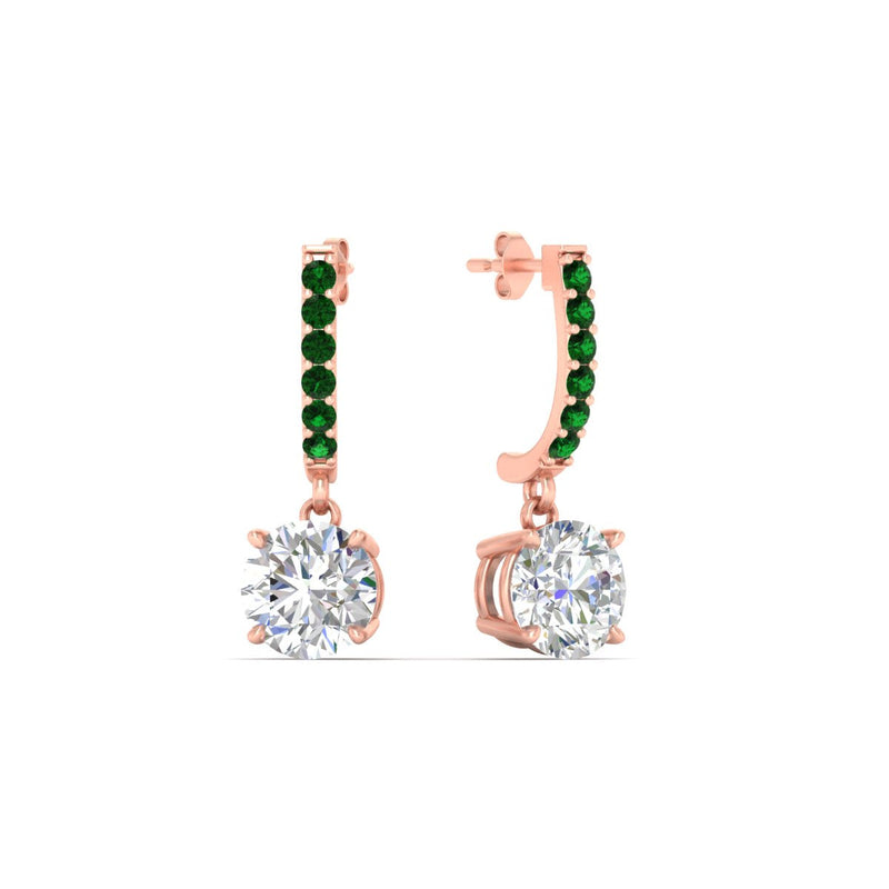 1 Carat Solitaire Diamond Drop Earrings