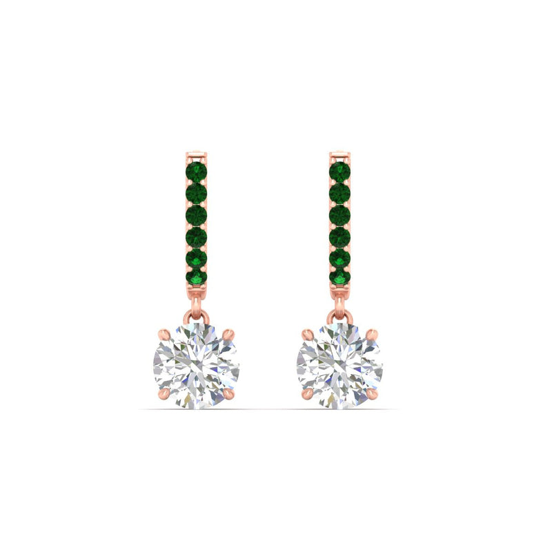 1 Carat Solitaire Diamond Drop Earrings