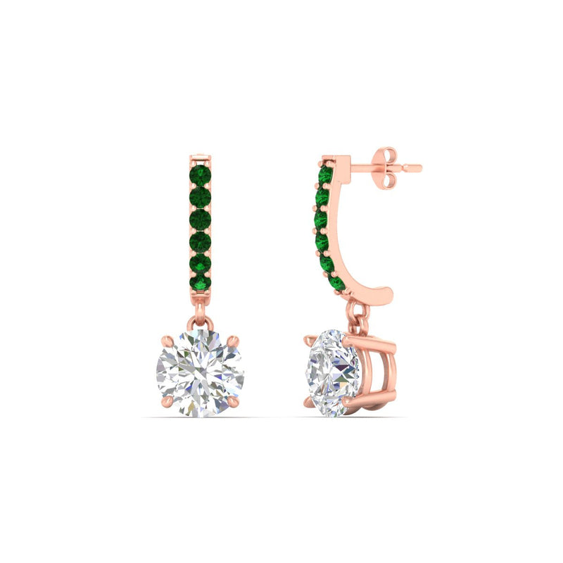 1 Carat Solitaire Diamond Drop Earrings