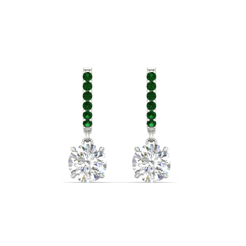 1 Carat Solitaire Diamond Drop Earrings