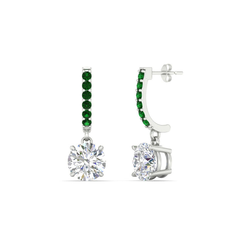 1 Carat Solitaire Diamond Drop Earrings