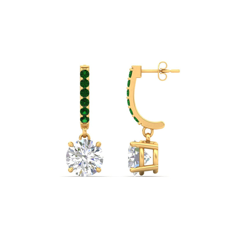 1 Carat Solitaire Diamond Drop Earrings