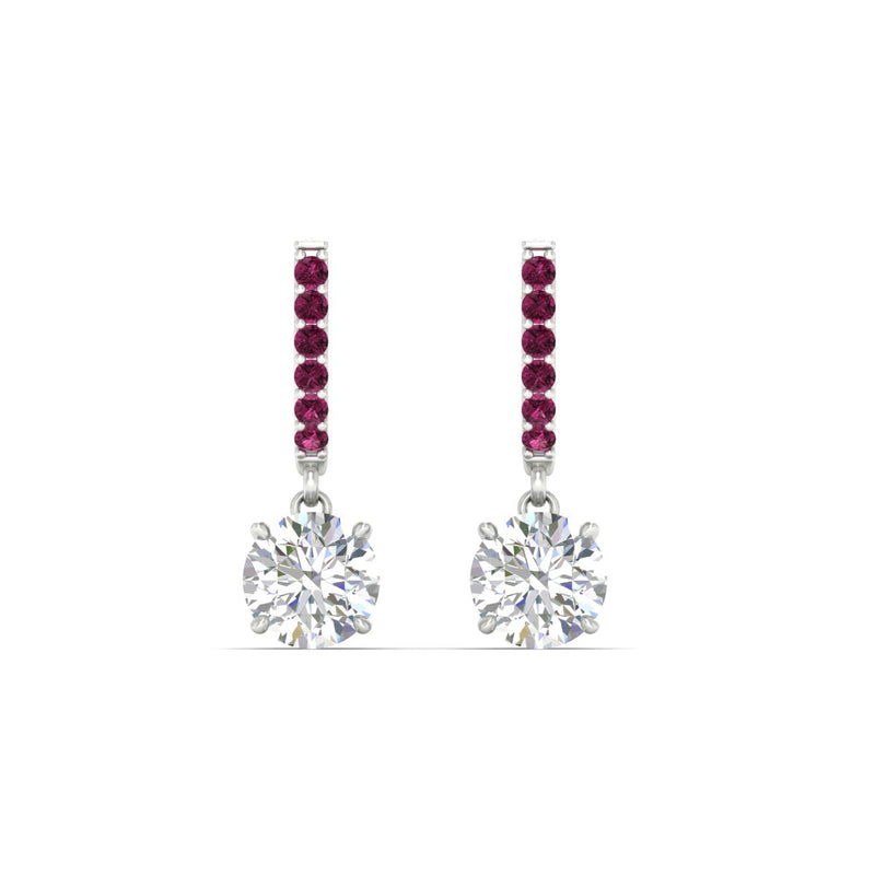 1 Carat Solitaire Diamond Drop Earrings