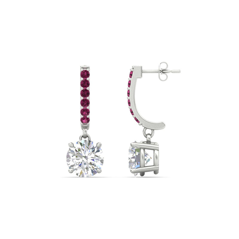 1 Carat Solitaire Diamond Drop Earrings