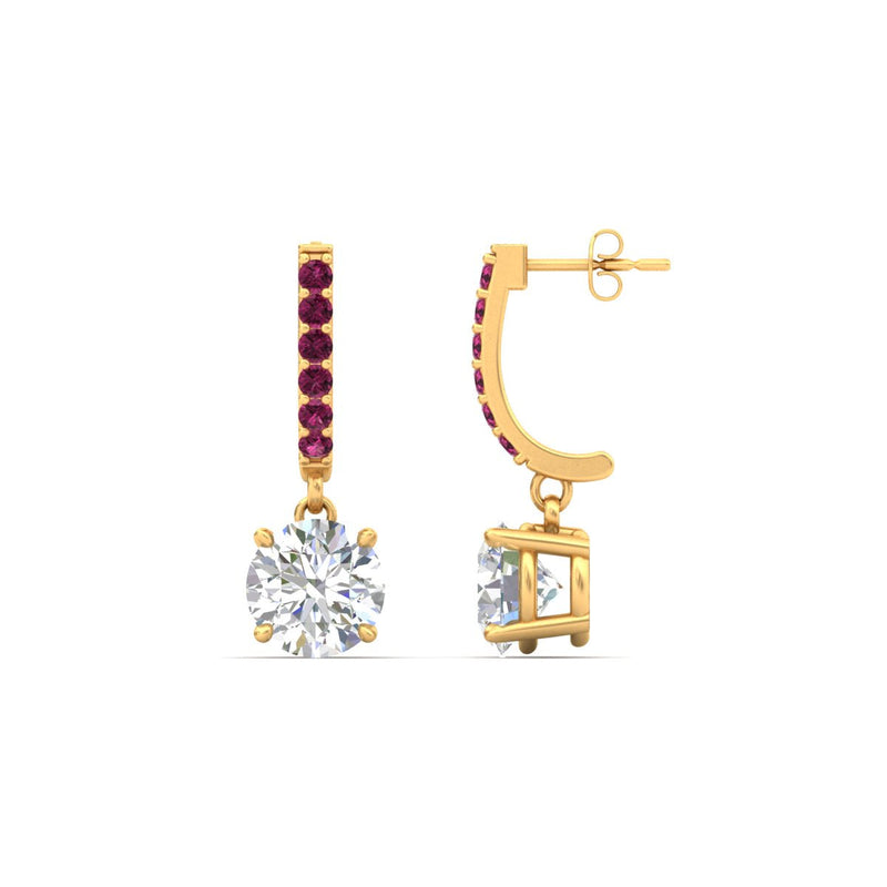 1 Carat Solitaire Diamond Drop Earrings