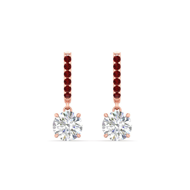 1 Carat Solitaire Diamond Drop Earrings